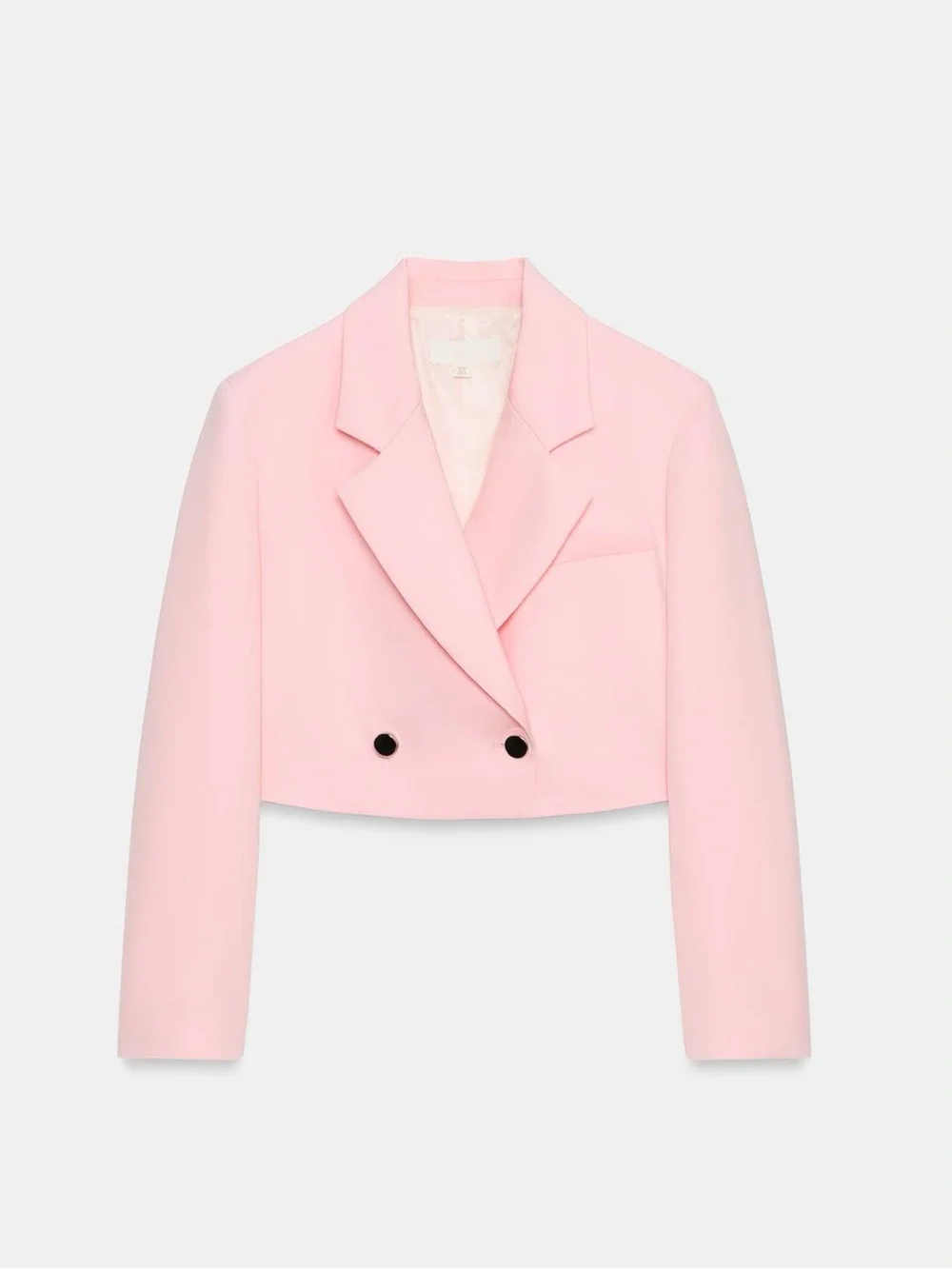 Zara 2 pieces set: Cropped Blazer w Shoulder Pads & Cross Front Pleated Shorts